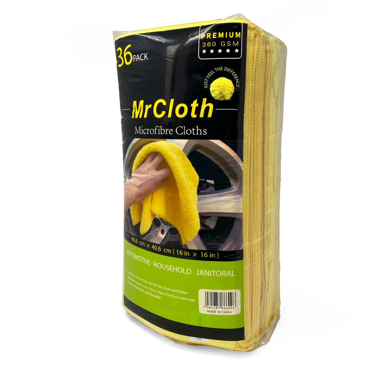Pack of 36 Yellow Microfibre Cloths (360GSM)
